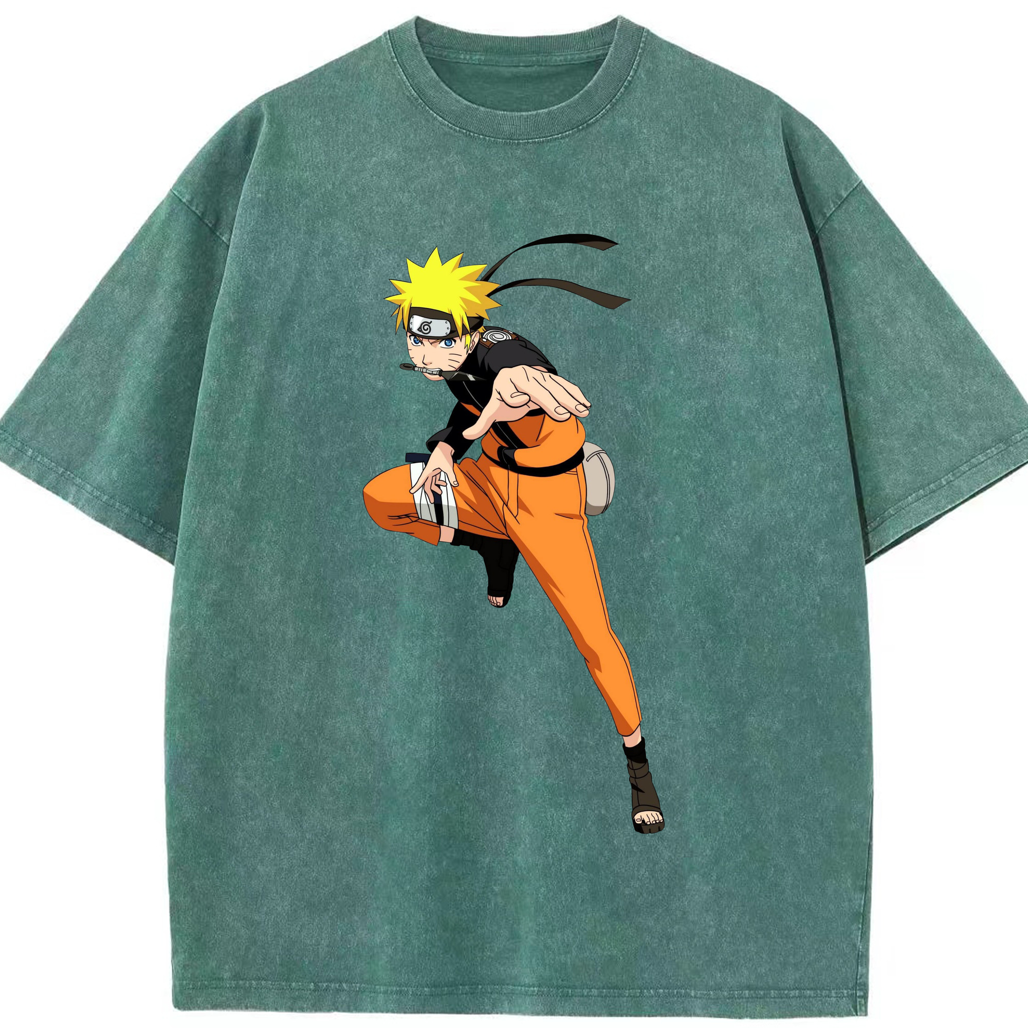（画像用） NARUTO -ナルト- うずまき ナルト Uzumaki Naruto 綿100% ヴィンテージ風 半袖Tシャツ（フロントプリント）